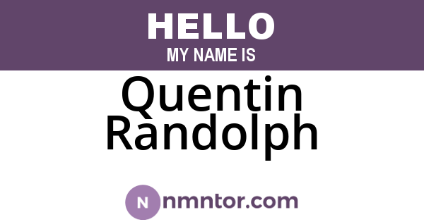 Quentin Randolph