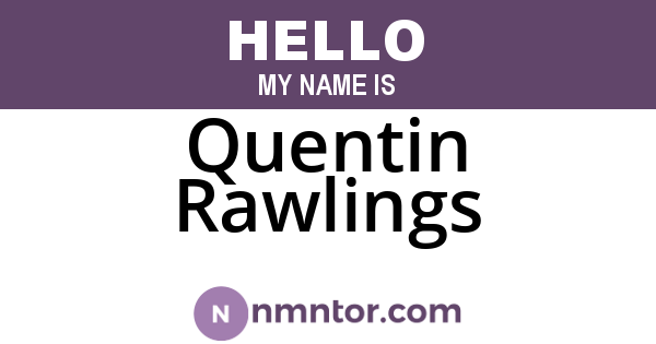 Quentin Rawlings