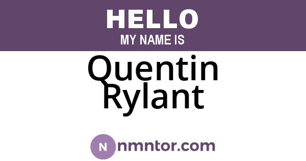 Quentin Rylant