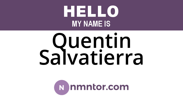 Quentin Salvatierra
