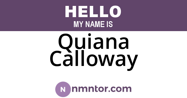 Quiana Calloway