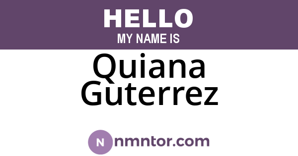 Quiana Guterrez