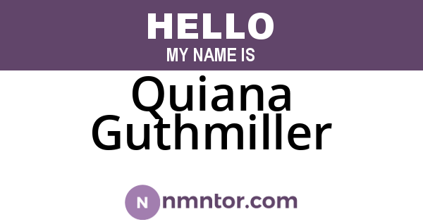 Quiana Guthmiller