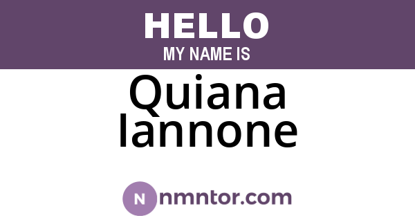 Quiana Iannone