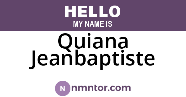 Quiana Jeanbaptiste