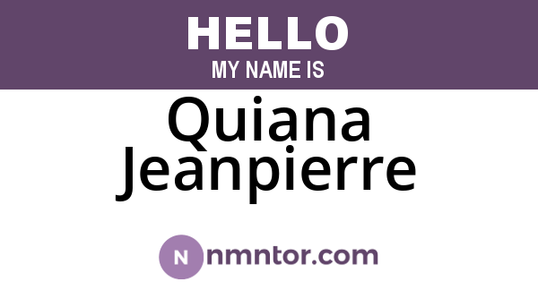 Quiana Jeanpierre