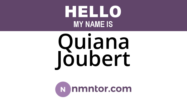 Quiana Joubert