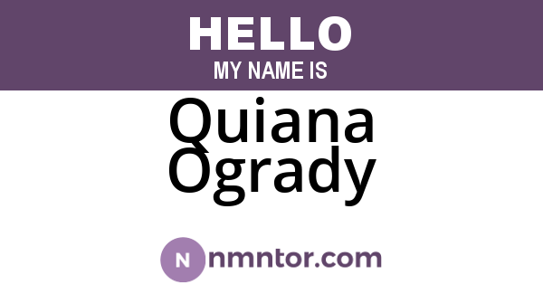 Quiana Ogrady