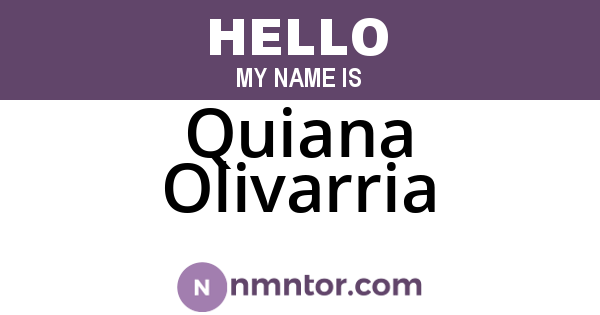 Quiana Olivarria