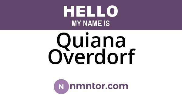 Quiana Overdorf