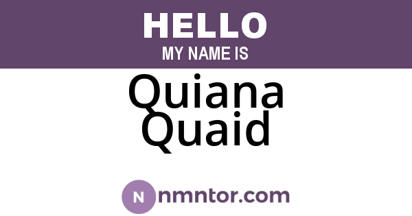 Quiana Quaid