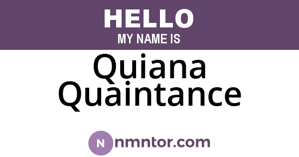 Quiana Quaintance