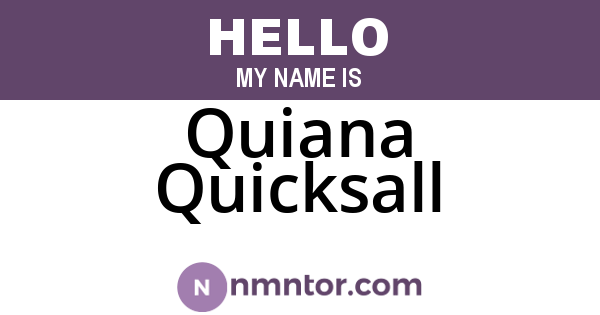 Quiana Quicksall