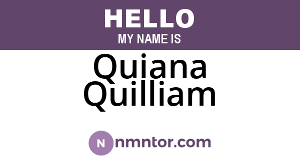 Quiana Quilliam