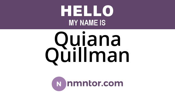 Quiana Quillman