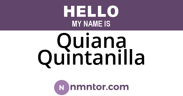 Quiana Quintanilla