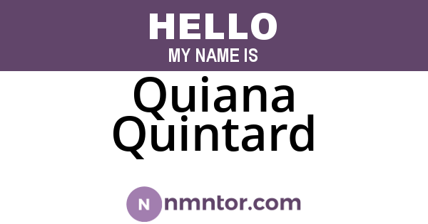 Quiana Quintard