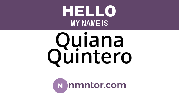 Quiana Quintero