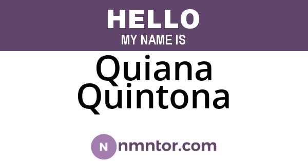 Quiana Quintona