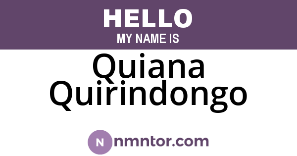 Quiana Quirindongo