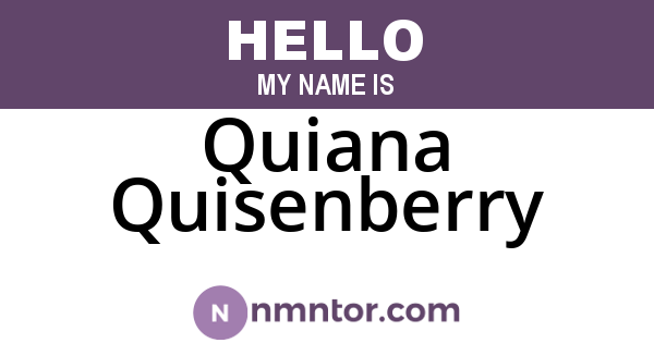 Quiana Quisenberry