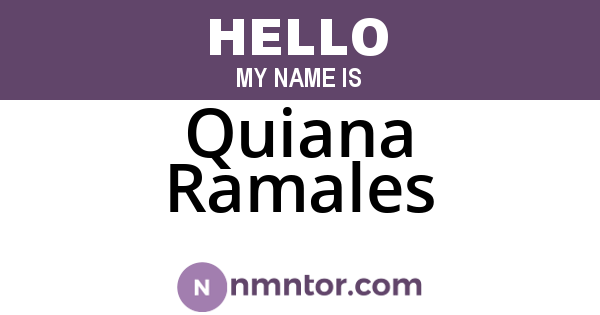Quiana Ramales