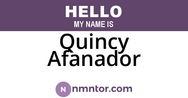 Quincy Afanador