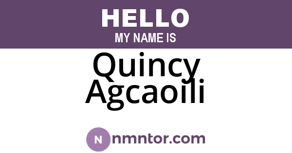 Quincy Agcaoili