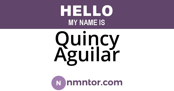 Quincy Aguilar