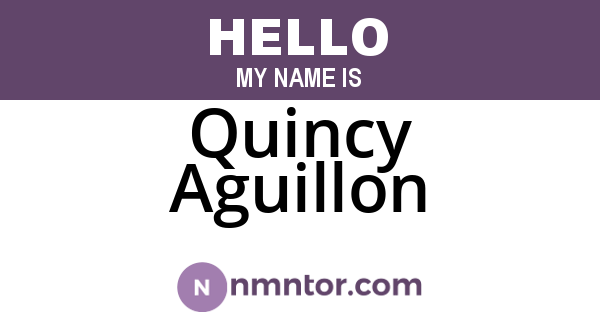 Quincy Aguillon