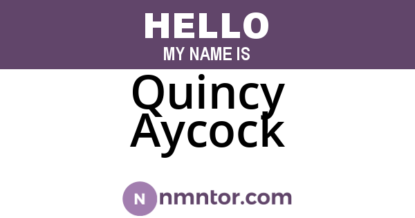 Quincy Aycock
