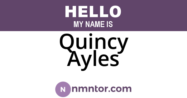 Quincy Ayles