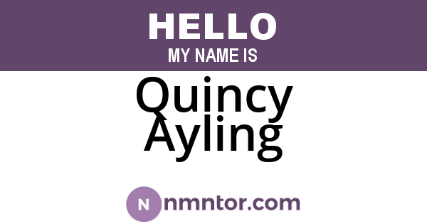 Quincy Ayling