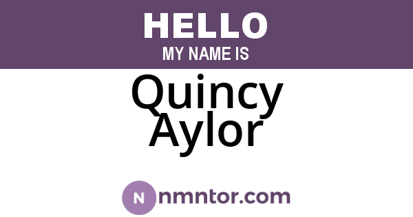 Quincy Aylor