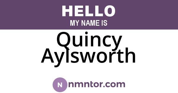 Quincy Aylsworth