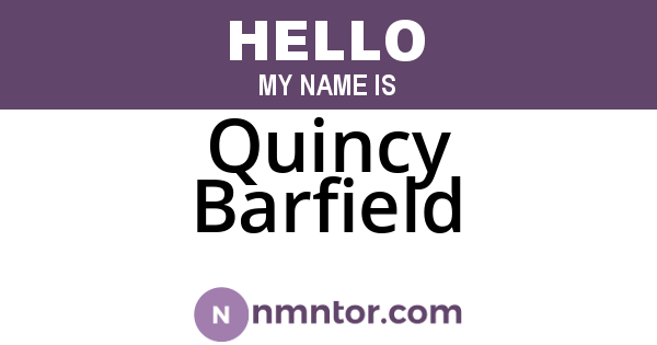 Quincy Barfield