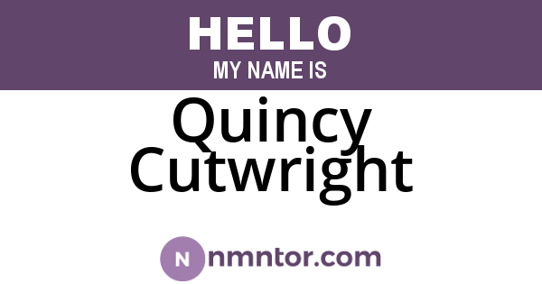 Quincy Cutwright