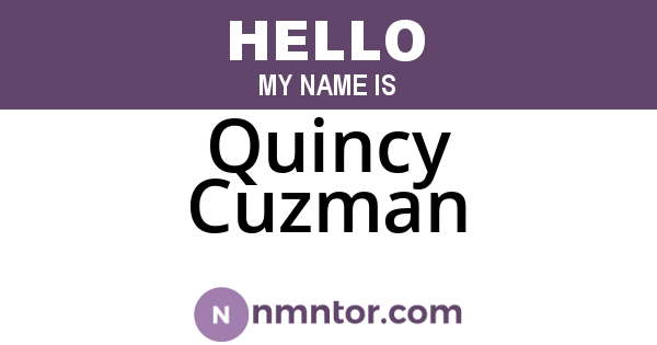 Quincy Cuzman