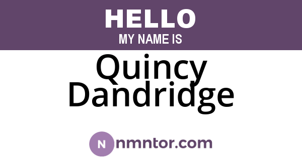 Quincy Dandridge