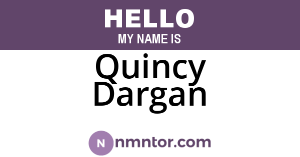 Quincy Dargan