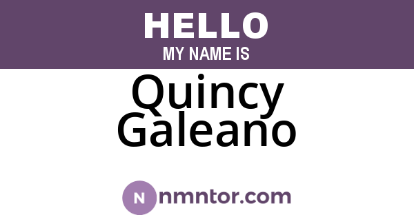 Quincy Galeano
