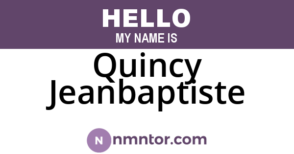 Quincy Jeanbaptiste