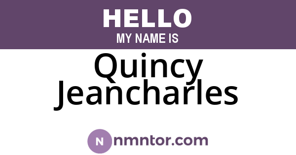 Quincy Jeancharles