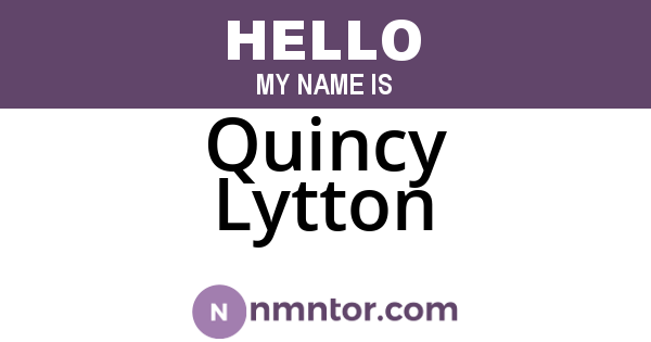Quincy Lytton