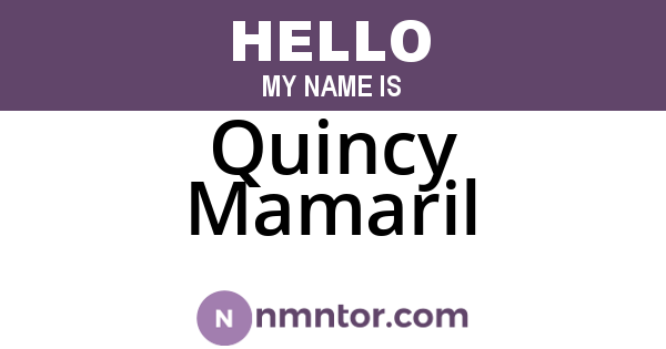 Quincy Mamaril