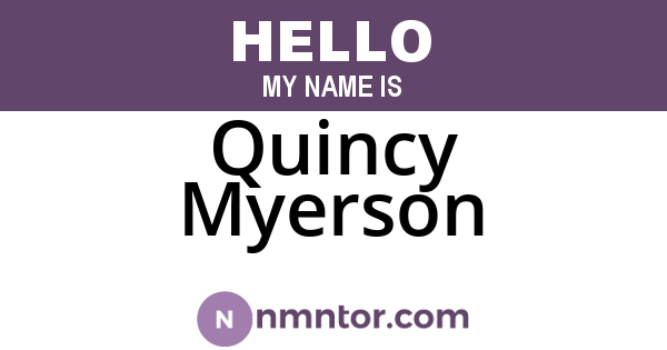 Quincy Myerson