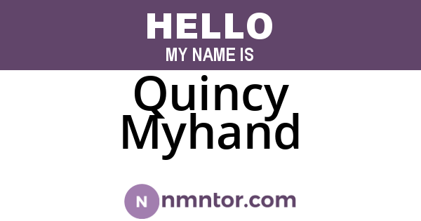 Quincy Myhand