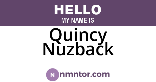 Quincy Nuzback