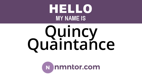Quincy Quaintance