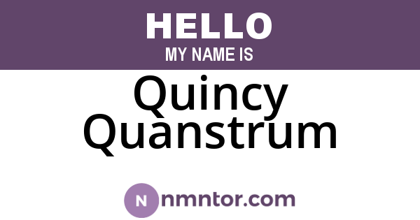 Quincy Quanstrum